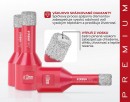 Set de burghie diamantate uscate Strend Pro Premium, DCB11S2, 6-8-10-12 mm, M14, burghie diamantate, pro