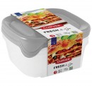 Curver® Set Borcan pătrat, 3x0,8L, mix de culori mentă/gri/piersică, 15,5x15,5x11 cm