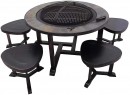 Semineu Strend Pro Grill, metal, 4 scaune, 105 cm