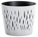 Ghiveci de flori SANDY Round 190, 158x138 mm, alb