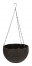 Ghiveci GDA Modern 835, agatat, lant, 26x16cm, maro
