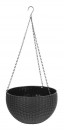 Ghiveci GDA Modern 835, agatat, lant, 26x16cm, gri inchis