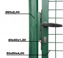 Poarta METALTEC ECO 1000x1200 mm, gradina, verde, ZN+PVC