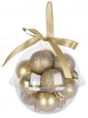 Globuri MagicHome Christmas, 12 buc, 3 cm, auriu, pe brad