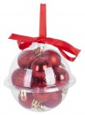 Globuri MagicHome Christmas, 12 buc, 3 cm, rosu, pe brad