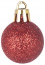 Globuri MagicHome Christmas, 12 buc, 3 cm, rosu, pe brad