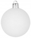 Globuri MagicHome Christmas, 31 buc, alb - argintiu, mix, pe brad, 6-3 cm