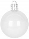 Globuri MagicHome Christmas, 31 buc, alb - argintiu, mix, pe brad, 6-3 cm