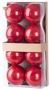 Globuri MagicHome Christmas, 8 buc, rosu, pe brad, 7 cm