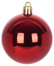 Globuri MagicHome Christmas, set, 21 buc, 6 cm, rosu, topper brad, pe brad