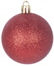 Globuri MagicHome Christmas, set, 31 buc, rosu, pe brad