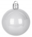 Globuri MagicHome Christmas,10 buc, alb, pe brad, 5 cm
