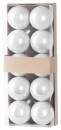 Globuri MagicHome Christmas,10 buc, alb, pe brad, 5 cm