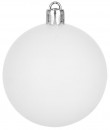 Globuri MagicHome Christmas,10 buc, alb, pe brad, 6 cm