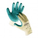 Mănuși DIPPER verde 09, Latex scufundat, cu blister
