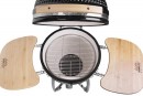 Gratar BBQ Kamado Egg 21, 130x73x122, diametru 46,7 cm, inaltime gratar 91 cm, negru