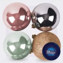 Gule MagicHome Vianoce, 4 ks, mix, na vianočný stromček, 10 cm