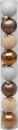 Globuri de Crăciun MagicHome, 8 buc, alb-bronz, pentru brad, 5 cm, Sellbox 36 tuburi