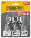 Cap Strend Pro MS84, 13 mm, 1/4, suport pentru biți cu magnet, pachet de 5