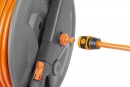 Tambur pentru furtun, 1/2, 60m, duza reglabila + 2x conector rapid + conector pentru robinet de apa
