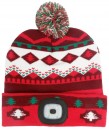Cap Strend Pro X-mas roșu-maro, L, 4x LED SMD, încărcare USB