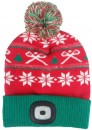 Cap Strend Pro X-mas verde-rosu L, 4x LED SMD, incarcare USB