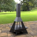 Incalzitor de terasa/gradina, Pyramid Rocket KRO-1073, Otel, Negru, 1580x800 mm, grosime 3 mm