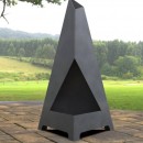 Incalzitor de terasa/gradina, Triangular Pyramid KRO-1071, Otel, Negru, 1200x700x700 mm, grosime 3 mm