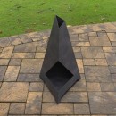 Incalzitor de terasa/gradina, Triangular Pyramid KRO-1071, Otel, Negru, 1200x700x700 mm, grosime 3 mm