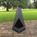 Incalzitor de terasa/gradina, Triangular Pyramid KRO-1071, Otel, Negru, 1200x700x700 mm, grosime 3 mm