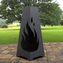 Incalzitor pentru terasa/gradina, Fire Pyramid KRO-1078, Otel, Negru, 1200x500 mm, grosime 3 mm
