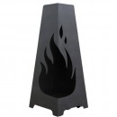 Incalzitor pentru terasa/gradina, Fire Pyramid KRO-1078, Otel, Negru, 1200x500 mm, grosime 3 mm