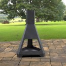Incalzitor pentru terasa/gradina, Hexagon Fire Pit KRO-1075, Otel, Negru, 1158x725 mm, grosime 3 mm