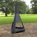 Incalzitor pentru terasa/gradina, Hexagon Fire Pit KRO-1075, Otel, Negru, 1158x725 mm, grosime 3 mm