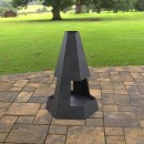 Incalzitor pentru terasa/gradina, Pyramid Hexagon Double KRO-1079, Otel, Negru, 1200x700x813 mm, grosime 3 mm