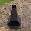 Incalzitor pentru terasa/gradina, Pyramid Hexagon II KRO-1076, Otel, Negru, 1200x605x406 mm, grosime 3 mm
