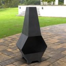 Incalzitor pentru terasa/gradina, Pyramid Hexagon II KRO-1076, Otel, Negru, 1200x605x406 mm, grosime 3 mm