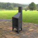 Incalzitor pentru terasa/gradina, Pyramid Stove KRO-1080, Otel, Negru, 1200x500x500 mm, grosime 3 mm