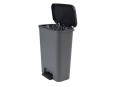 Coș de gunoi Curver® COMPATTA, 50L, 29,4x49,6x62 cm, negru/gri, pentru gunoi