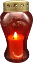 Lumanare MagicHome TG-26, cu lumanare LED, pentru mormant, rosu, 17 cm, parte din pachet 2xAA