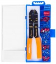 Clești Strend Pro AWS 302, blocare + set de 100 de terminale electrician