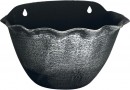 Ghiveci Strend Pro Wave, 26x18x16,5 cm, argintiu, efect metalic, suspendat