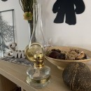 Lampa cu gaz lampant Vivatechnix Classic TR-1001, abajur si rezervor sticla, oglinda metal