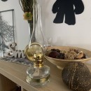 Lampa cu gaz lampant Vivatechnix Classic TR-1001, abajur si rezervor sticla, oglinda metal