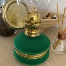 Lampa cu gaz lampant Vivatechnix Classic TR-1002V, rezervor sticla cu catifea, oglinda metal, Verde