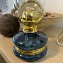 Lampa cu gaz lampant Vivatechnix Classic TR-1003A, rezervor sticla, oglinda metal, Albastru