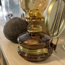 Lampa cu gaz lampant Vivatechnix Colour TR-1004M, rezervor sticla, oglinda metal, Maro
