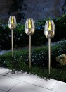 Lampă de lumânare solară Strend Pro, 1 LED, oțel inoxidabil, 6x28 cm,