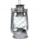Lanterna Nicehome, 16 LED, 15x11,5x23,5 cm, 4xAA, metalic, argintiu