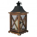 Lanterna Nicehome, 16x16x35 cm, LED, 3xAAA, lemn